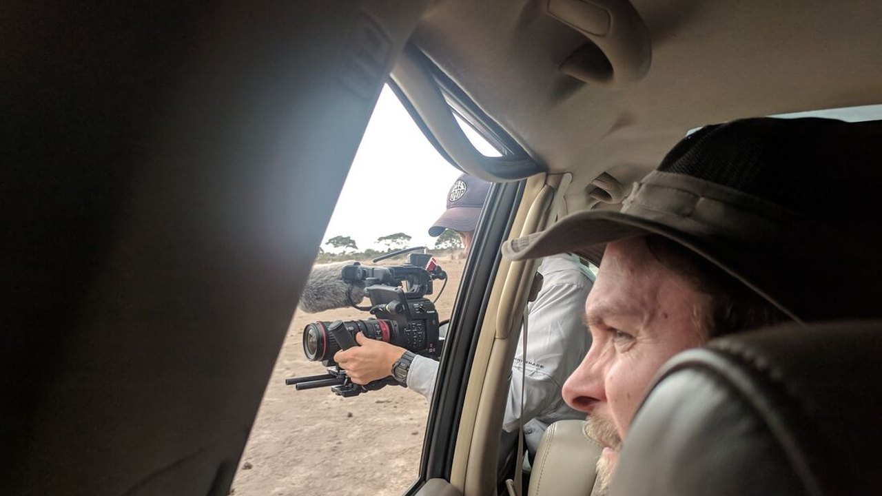 On location with crew